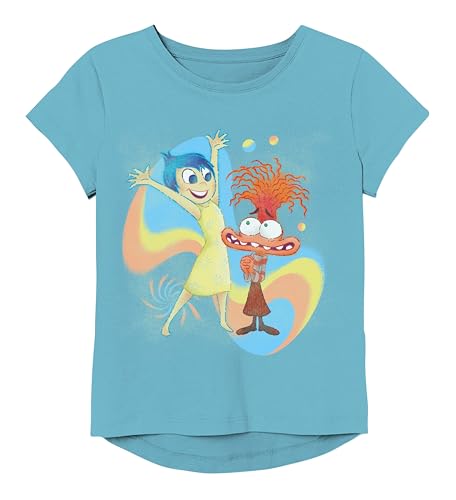 Disney Inside Out 2 Joy & Anxiety Short Sleeve T-Shirt Turquoise