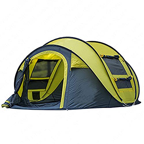 Carpa de camping automática para 3-4 personas, color amarillo miniatura 1