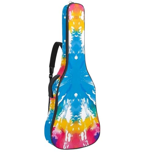 Housse de guitare tie-dye rembourrée et stylée pour transporter votre instrument chic