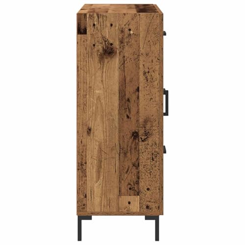 Aparador de madera recuperada con almacenamiento versátil para salón 8