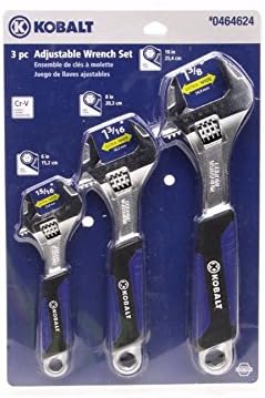 Kobalt 3-piece Adjustable Wrench Set