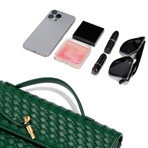 Image of JYG Woven Handbag for Women Fashion Evening Shoulder Bag PU Leather Handmade Clutch Purse Casual Crossbody Bags