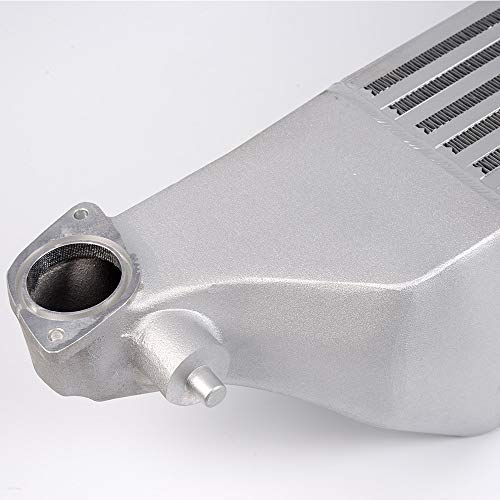 G-Plus Front Mount Turbo Preformance Intercooler Compatible With 2016-2018 Honda Civic 1.5L +16Hp Bolt On Fmic Upgrade Intercooler Replacement Silver #TOP3