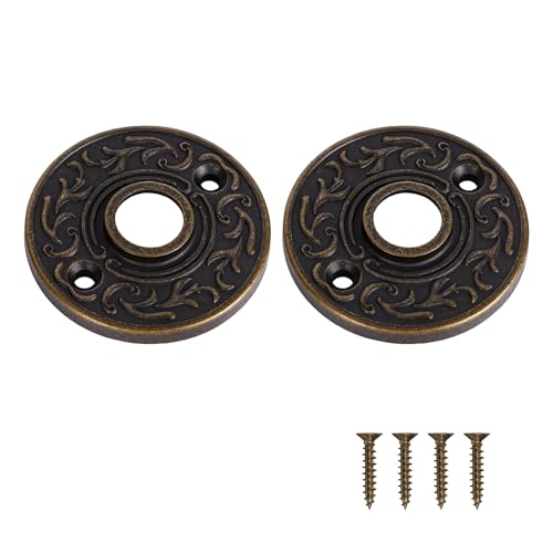 Newliplace 2 Pack Round Door Knob Rosette Plates for Rim