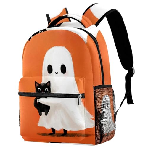 Sac à dos voyage Halloween pour étudiante grand sac extérieur léger chat