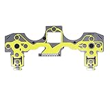 2 x Tasten Flachband-Leiterplatte Ersatz kompatibel mit PS4 Dualshock 4 Pro Slim Controller Leiterplatte Leiterplatte Flexkabel PCB Green Version (JDS-001/011) Gelb