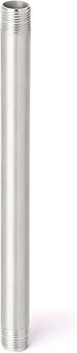 Miniatura 9 de TAISHER 2 accesorios de tubería de acero inoxidable, 34 "NPT x 34" NPT hembra roscado, tubo fundido de pezón de 10 pulgadas de longitud
