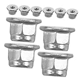 Zerodeko 25pcs Flange Nut Fit Metric Nonslip Stainless Steel Nuts Nylon Insert Industrial Fasteners