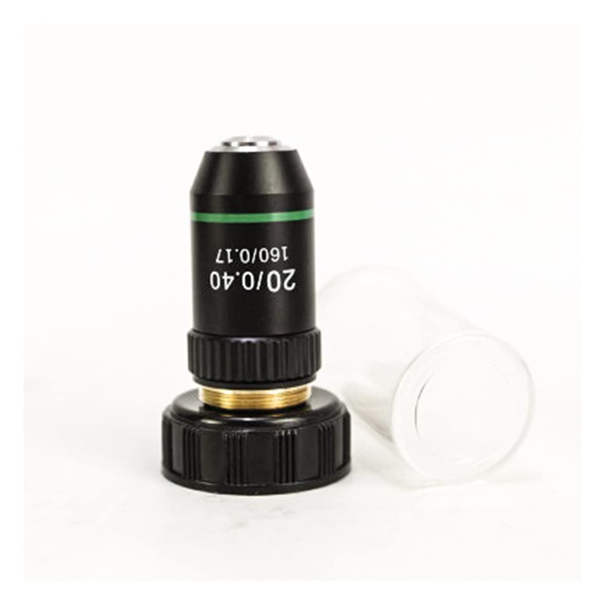 Microscopio 4x 10x 20x 40x 60x 100x Obiettivo acromatico nero, obiettivo obiettivo microscopio 20.2mm parti obiettive(20X)