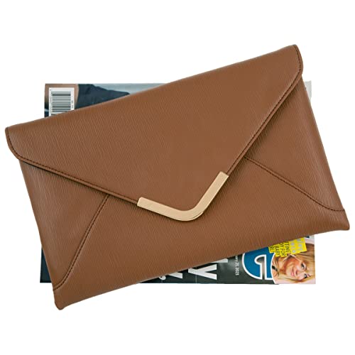Image of JNB Faux Leather Envelope Clutch Purse