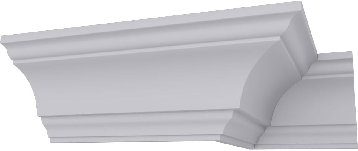 Endurathane Salem Traditional Cove Crown Moulding, 3 1/4"H x 3 1/4"P x 4 1/2"F x 94 1/2"L, Factory Primed (2-Pack)