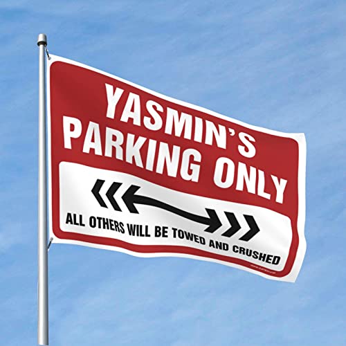 Drapeaux décoratifs 152 x 244 cm Yasmin's Parking Only en tissu résistant