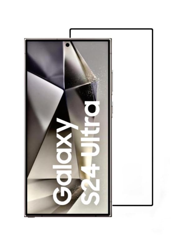 Image of Tempered Glass Screen Protector For Samsung Galaxy S24 Ultra (HD+ And Fingerprint Working) with Easy Installation kit