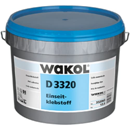Wakol D 3320 12 kg PVC-Gummifußbodenkleber – wasserdichte Beschichtung – für Innen- und Außenbereich – einfach anzuwenden