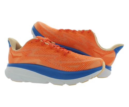 HOKA Clifton 9 Mens Shoes Size 11.5, Color: Vibrant Orange/Impala