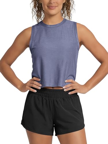 Image of ODODOS Women's Performance Tank Ultra Soft odSTRATUM Tech Sleeveless Tee Shirts High Crew Neck Pullover Top