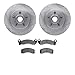 Dynamic Friction Company Front Brake Rotors with Heavy Duty Brake Pads 6202-56034