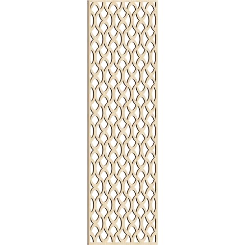 Image of 31 3 /8 inchW x 79 3 /8 inchH x 3 /8 inchT Resort Decorative Fretwork Wood Wall Panels, Birch