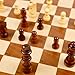 Juegoal 2 Pack Wooden Chess Pieces Only, 32 Pieces Each Wood Chessmen Pieces, 2.4 Inch King Figures Chess Game Pawns Figurine Pieces, Replacement of Missing Piece, Includes Storage Bag