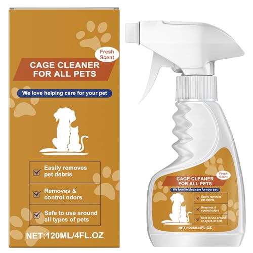 GNAUMORE Spray de limpieza para jaula de mascotas, eliminador de olores y quitamanchas, limpiador enzimático para mascotas, como orina de perro o excrementos en el sofá, sillón, colchón, coche, UVM