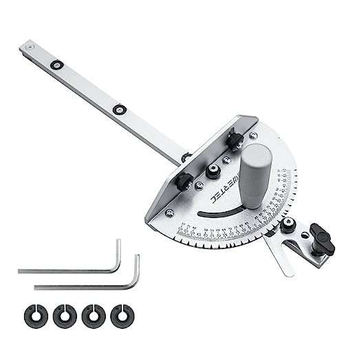 POWERTEC Universal Table Saw Miter Gauge and Aluminum Miter Bar, 27 Angle Stops Miter Gauge, Works w/Table Saws, Band Saw, Router Table (71142) by POWERTEC - Used condition - US$46.56