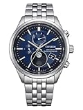 Citizen Eco-Drive Herrenuhr Funk-Solar Mondphase Stahlband BY1030-50L