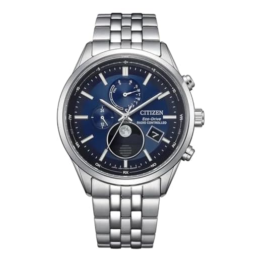 Citizen Eco-Drive Herrenuhr Funk-Solar Mondphase Stahlband BY1030-50L