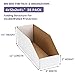 EXYGLO Cardboard Boxes, Pack of 35 Corrugated Storage Bins 12x4x4.5inch Pantry Organizer Bins for Shelves Garage Office Organization