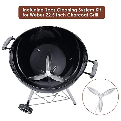 Miniatura 5 de Gftime Kit Parrilla Cocina, Parrilla De Carbón Y Sistema De Limpieza Para Parrillas De Carbón Weber De 57cm One-Touch Silver, Bar-B-Kettle, Master-Touch Y One-Touch, Para Weber 8835, 7441, 7444