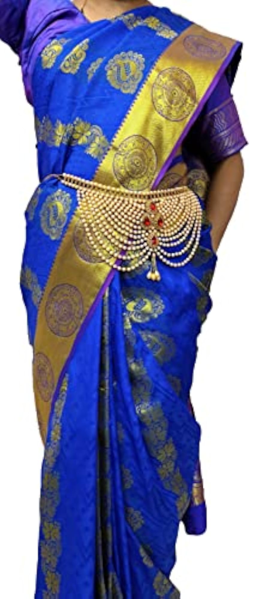 Women's Plated Pearl Kamarband, Elegant Hip Chain