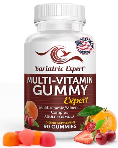 Bariatric Expert Multivitamin Gummies Fast-Melting Dietary Supplement for Adults Post-Gastric Sleeve and Bypass Nutritionist Recommended 90 Count
