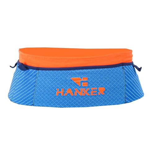 HANKER Riñonera Running Deportiva Unisex - Cinturón Porta Móvil, Geles, Llaves y Botella 500 ml - Ideal para Correr, Trail, Gimnasio y Ciclismo