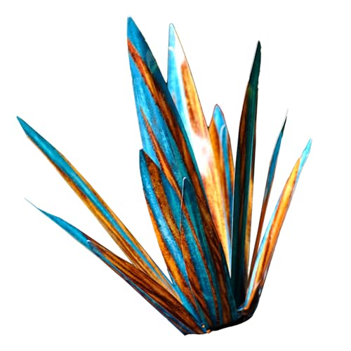 Sculpture métal agave peinte à la main pour décoration jardin - 6