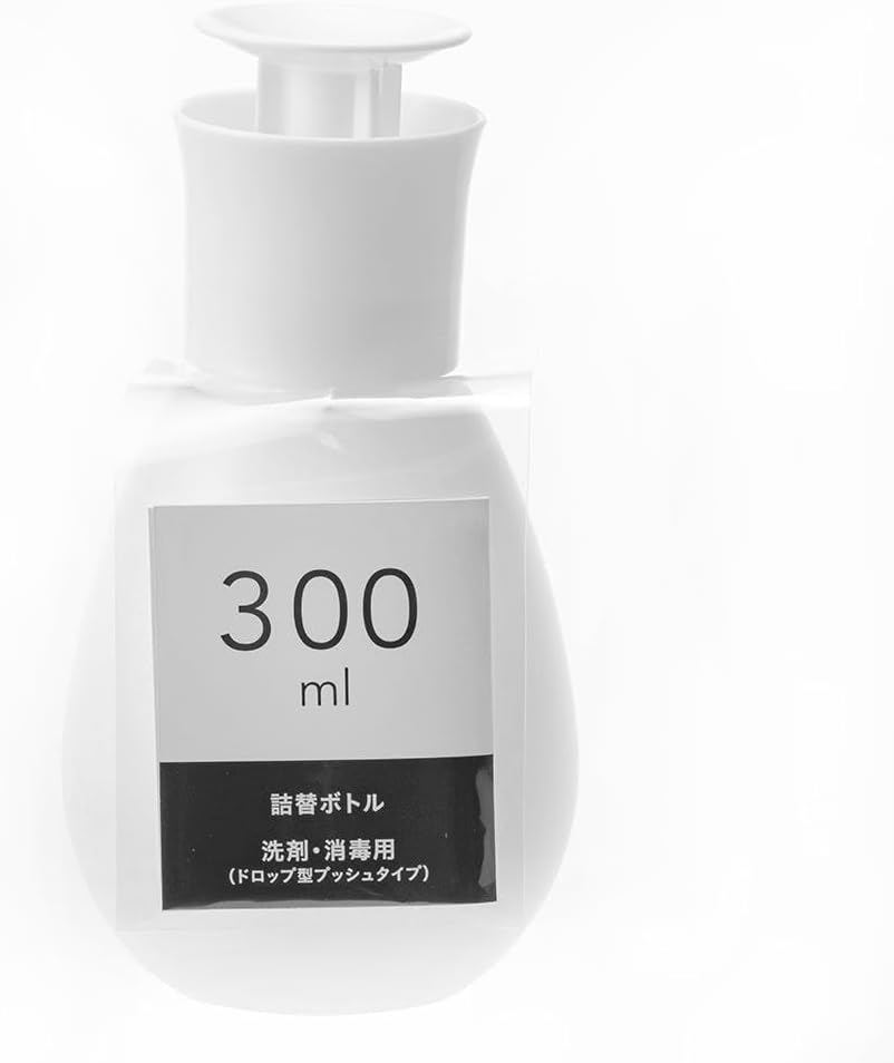 カインズ(CAINZ) 詰替ボトル 洗剤・消毒用 ドロップ型プッシュタイプ 300ml用