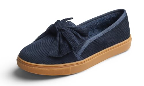 Image of FEVERSOLE Women's Casual Slip On Sneaker Fashion Bow Tie Loafer Flats