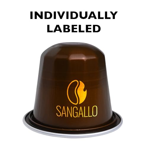Image of Fresh Roasted Coffee, Sangallo Italian Craft Espresso Capsules for Nespresso OriginalLine, Intensity 7, Kosher, 60 Recyclable Aluminum Capsules
