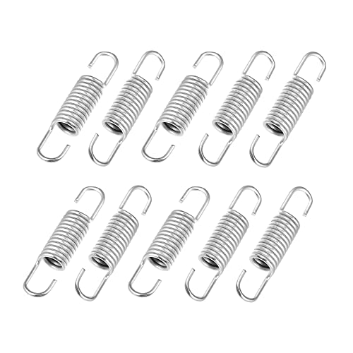 X AUTOHAUX 10pcs 6cm Length Silver Tone Motorcycle Brake Pedal Return Spring