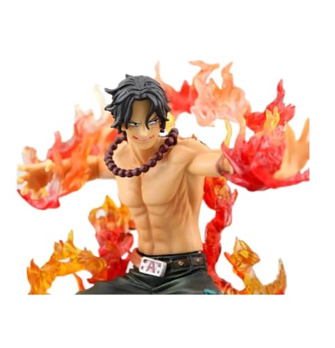 Image of Trunkin | One Piece Portgas D Ace Battle Version Fire Fist Action Figure | PVC Multicolour Weeb Manga Collectible Model Toy | 11.5 Cms