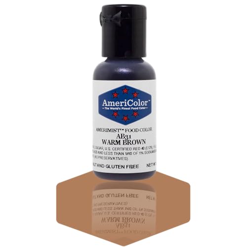AmeriColor AmeriMist Warm Brown Airbrush Food Color, .65 oz