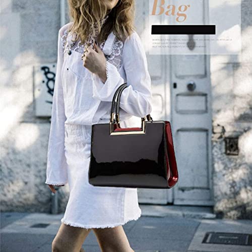 Bolso brillante de cuero patentado para mujer miniatura 2