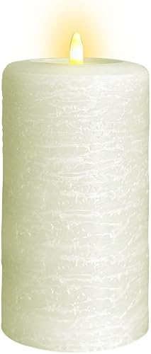 Miniatura 10 de Signature - Vela de pilar de cera LED parpadeante sin llama (3.5 x 7 pulgadas, color blanco lino)