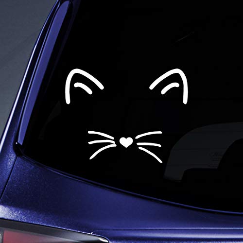 Kitty Face Sticker Decal Notebook Car Laptop 5.5