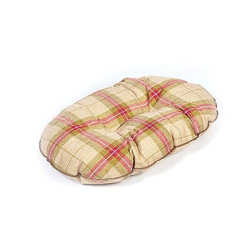 Danish Design Newton Moss Orange Brown Check Machine Washable Dog/Puppy Quilted Mattress 30 Inch