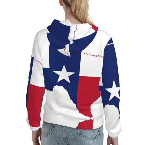 Sweat à capuche femme imprimé Texas contre le froid printanier