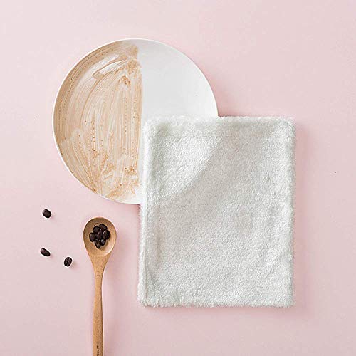 WaiMin Microfibre Fibre de Bois Serviette de Cuisine Huile antiadhésive Vaisselle Super absorbante Vaisselle torchon Chiffon de Nettoyage for Chiffon en Bambou (Color : Light Green 20x23cm)