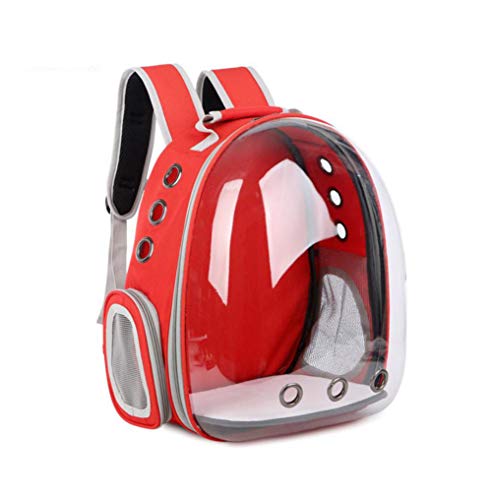 Sac à dos chat capsule rouge : finis les transports difficiles - 2