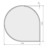 raik B40008 Kamin Glasplatte Tropfen inkl. Facette