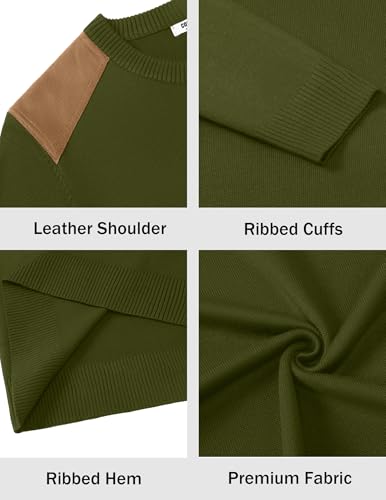 COOFANDY Mens Crew Neck Sweater Lightweight Knit Ribbed Pullover Casual Dress Round Neck Pullover Sweaters4