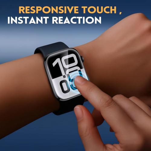 Image of iGluz Acrylic Screen Guard Protector Compatible for Apple Watch Series 7 / Series 8 / Series 9, 41Mm (Pack of 2) | Edge to Edge Full Screen Coverage | HD Clear Transparent | Scratch Resistant | Bubble Free | Easy Installation Kit Included