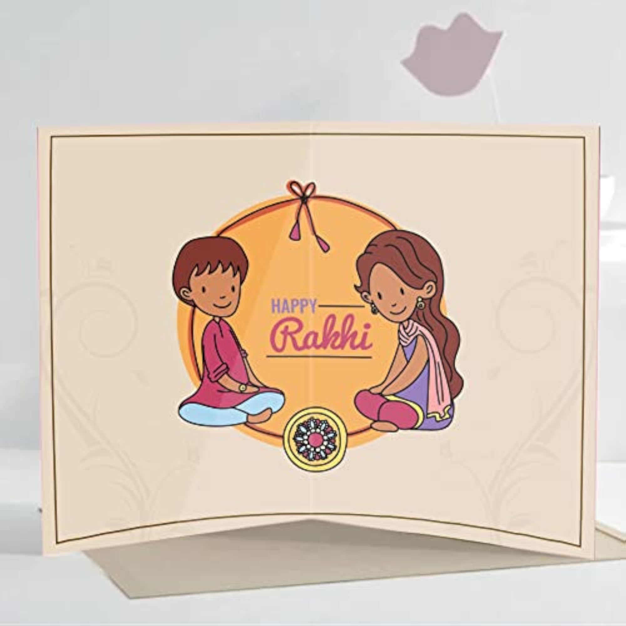 Set of 2 Elegant Kundan Gold Plated Rakhi for Brother
